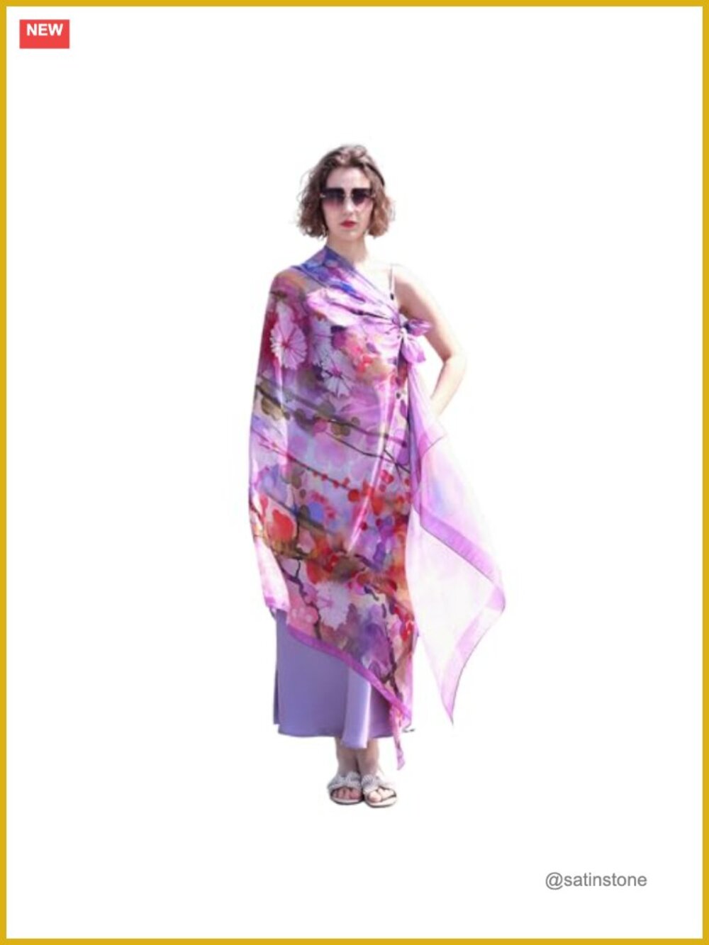 100% Mulberry Silk Pashmina Shawl Women Oversized Lightweight Wrap